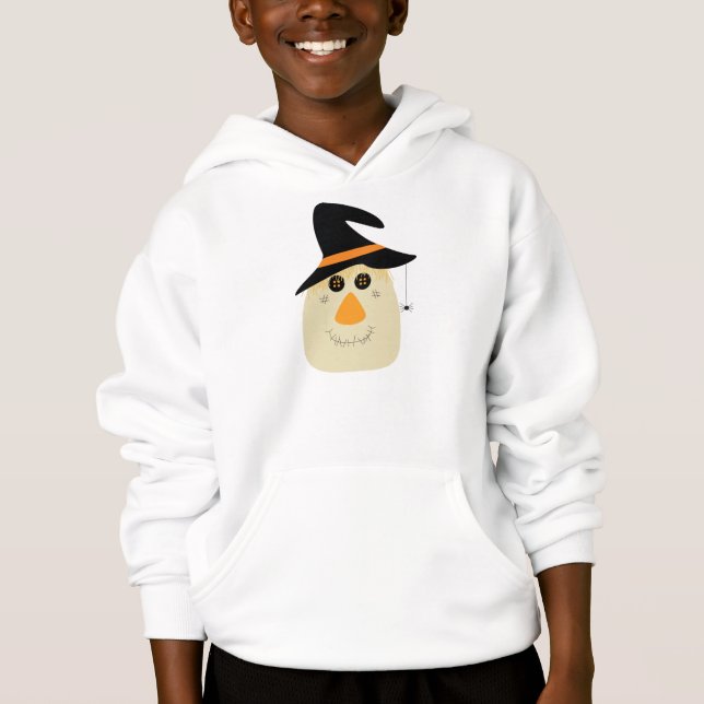 Camiseta Feliz Espantalho e aranha do Halloween (Frente)