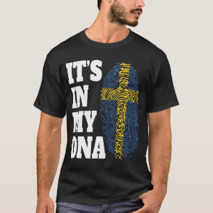 Camiseta Feliz Está na minha Suecia de DNA sueca