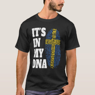 Camiseta Feliz Está na minha Suecia de DNA sueca