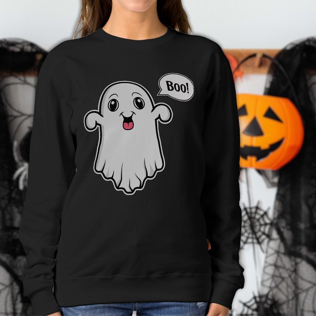 Camiseta Feliz Fantasma Dizendo Boo Spooky Halloween (Cute ghost design for the Halloween season.)