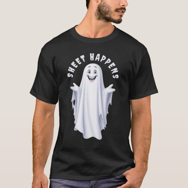 Camiseta Feliz Fantasma Engraçado (Frente)