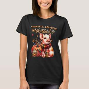 Camiseta Feliz Fazenda Bênçateada, Porco, Queda Y'a