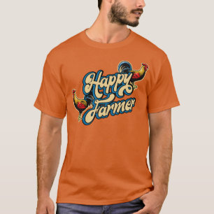 Camiseta Feliz fazendeiro com galo