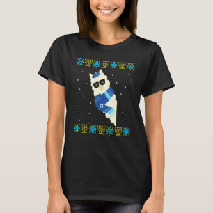 Camiseta Feliz Feio Hanukkah Judaico Llamakkah Natal Alp