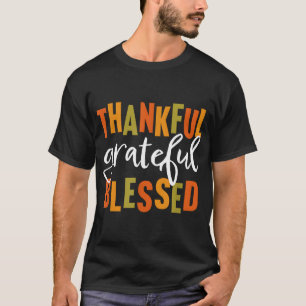 Camiseta Feliz Feliz Abençoada Mulher Homens Crianças Graça