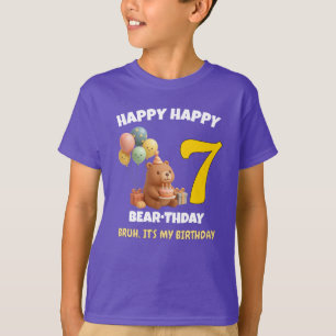 Camiseta FELIZ FELIZ ANIVERSÁRIO DE URSO Convidado de Honra