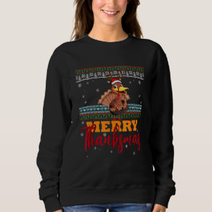 Camiseta Feliz Feliz de Natal Papai noel Turquia de Ação de