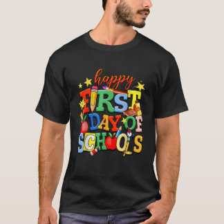 Camiseta Feliz Feliz Primeiro Dia Da Escola Bem-Vindo À Sc