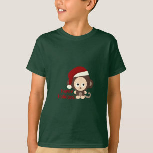 Camiseta Feliz Férias! Macaco-Bebê