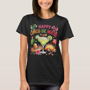 Camiseta Feliz Festa Cinco de Mayo Mexicana para Homens e M