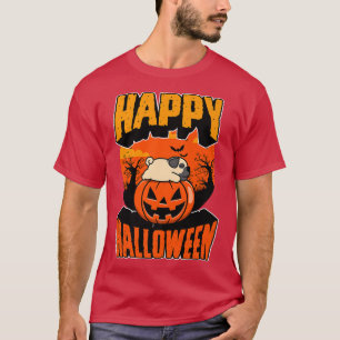 Camiseta Feliz Festa de Halloween Cute Napoleando Cachorro