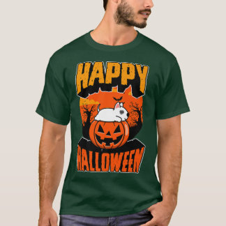 Camiseta Feliz Festa de Halloween Cute Nápoles Kawaii Bull 