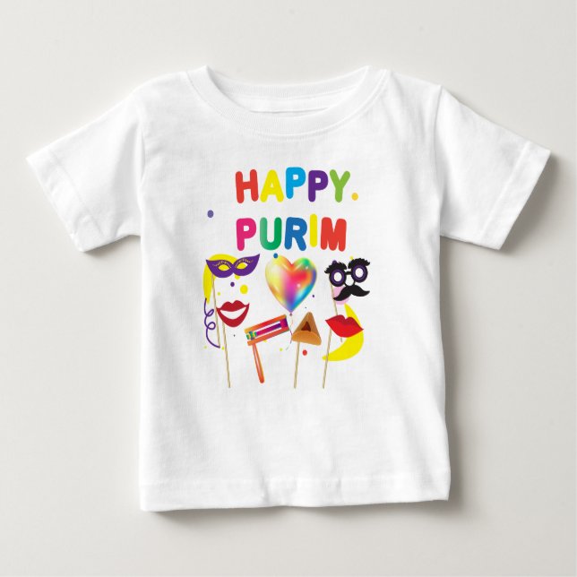 Camiseta Feliz Festival de Purim - Presentes de Feriado par (Frente)