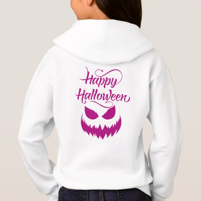 Camiseta Feliz Figurino de Halloween para garotas (Verso)