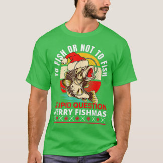 Camiseta Feliz Fishmas, Engraçado Pesca de Natal, Fi de Nat