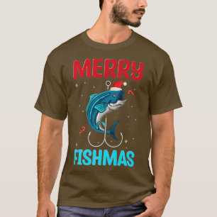 Camiseta Feliz Fishmas Natal Engraçado Papais noeis De Peix