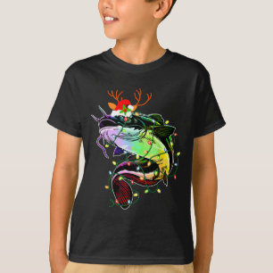 Camiseta Feliz Fishmas Papai Noel Amantes de Pesca Fun Dive
