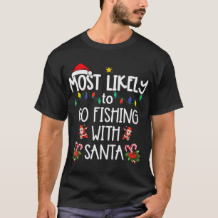 Camiseta Feliz Fishmas Papai Noel Amantes de Pesca Humoríst
