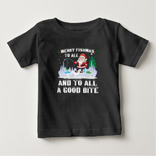 Camiseta Feliz Fishmas Peixe Divertido Pescador de Peixes N