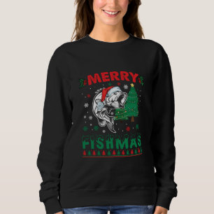 Camiseta Feliz Fishmas Peixe Pai Pescador Natal