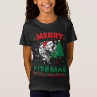 Feliz Fishmas Peixe Pai Pescador Natal