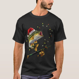 Camiseta Feliz Fishmas Piada de Peixe Natal Para Homens Avô