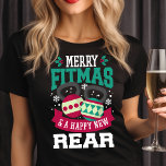 Camiseta Feliz Fitmas e Feliz Natal para a Nova Ópera<br><div class="desc">Feliz Engraçado Fitmas e Feliz Design de Natal para a Malhação de Óculos Traseiros. O presente perfeito para qualquer um na malhação.</div>