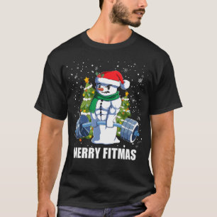 Camiseta Feliz Fitmas, Feliz Natal, Giro de Neve