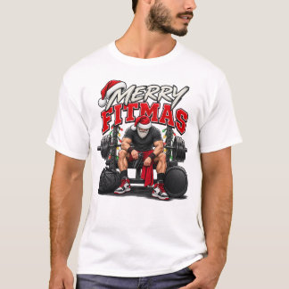 Camiseta Feliz Fitmas Mais Forte do que Meus Pretextos de N