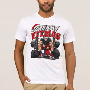 Camiseta Feliz Fitmas Mais Forte do que Meus Pretextos de N