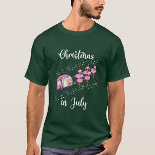Camiseta Feliz Flamingo Cor-De-Rosa, Engraçado, Natal Do Ca