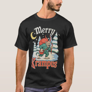 Camiseta Feliz Folclore Krampus Natal Terror Xmas