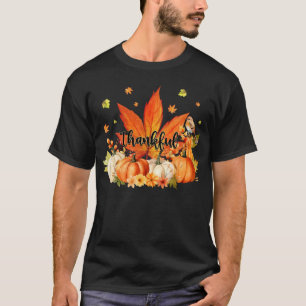 Camiseta Feliz Folha de Pumpkin Bonito Homens de Queda de A