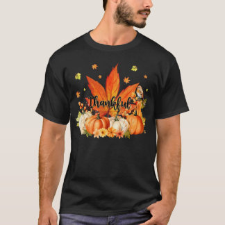 Camiseta Feliz Folha de Pumpkin Bonito Homens de Queda de A