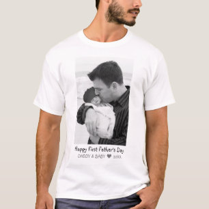 Camiseta Feliz foto de bebê do Novo papai de Dia de os pa