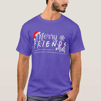Camiseta Feliz Friendsmas Amigos Grupo de Correspondência d