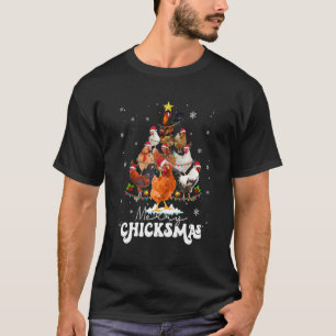 Camiseta Feliz Galinhatmas Árvore de Natal Paja de Natal
