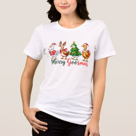 Camiseta Feliz Gansmas Natal Ganso Engraçado