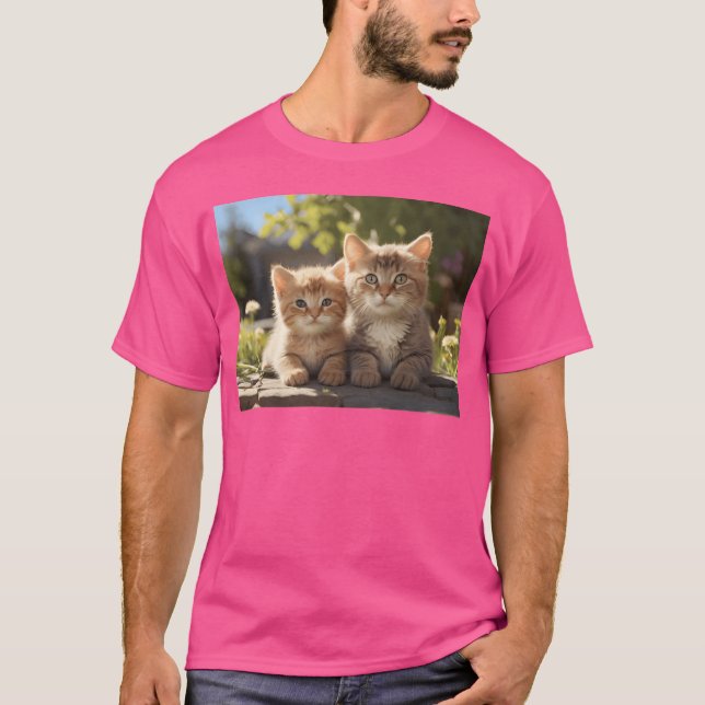 Camiseta Feliz Gato Bebê com a Mãe (Frente)