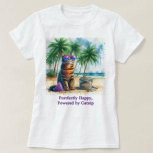 Camiseta Feliz Gato Gato Engraçado Amantes de Gato