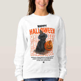 Camiseta Feliz Gato Negro de Halloween e Gato de Abóbora