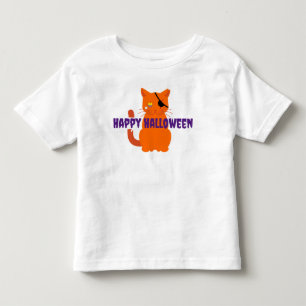 Camiseta Feliz Gato Pirata de Halloween