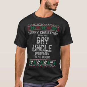 Camiseta Feliz Gay De Natal Tio Todo Mundo Fala Sobre Sw
