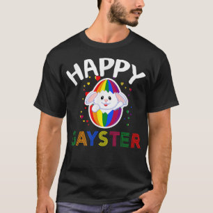 Camiseta Feliz Gayster LGBT Páscoa Coelhinha 