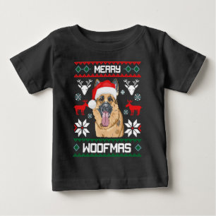 Camiseta Feliz german shepherd Woofmas Sweet Natal