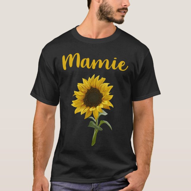 Camiseta Feliz Girassol - Nome da Mamãe (Frente)