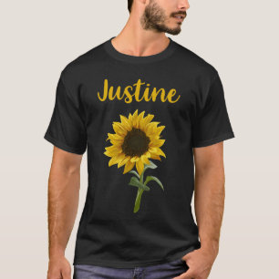 Camiseta Feliz Girassol - Nome Justine