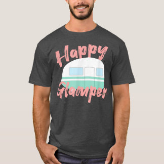 Camiseta Feliz Glamper Camping Gifs Para Meninas