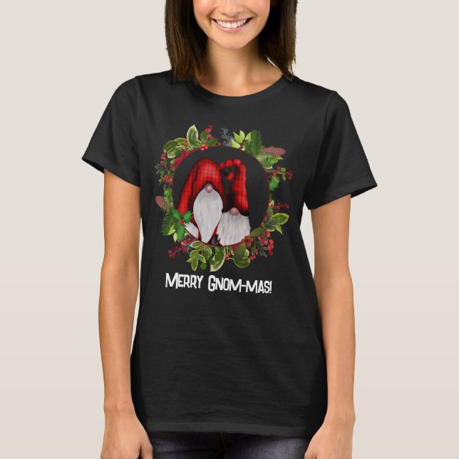Camiseta Feliz Gnom-mas com Jolly Gnomos (Frente)
