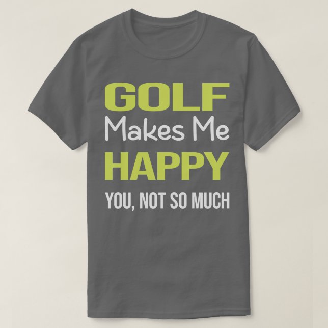 Camiseta Feliz Golfe Golfista Feliz (Frente do Design)